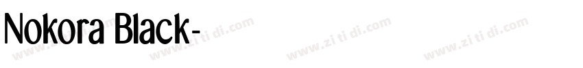 Nokora Black字体转换